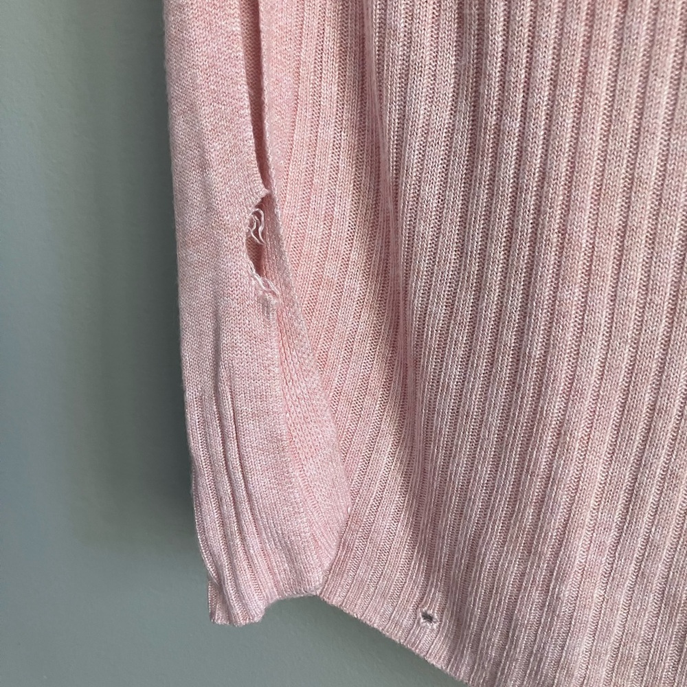 INC Pink Light Weight Open Front Long Sleeve Duster Style Cardigan Size XS - Picture 6 of 10